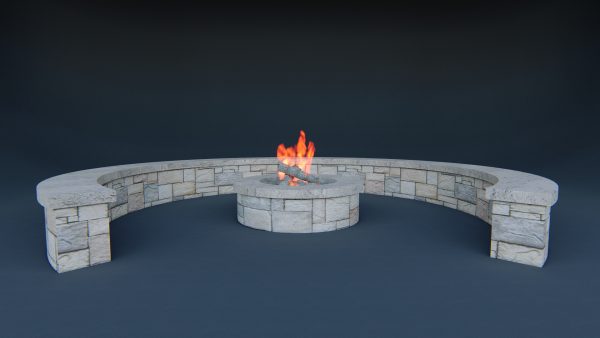 Seating_Wall_with_Firepit_3d model tools