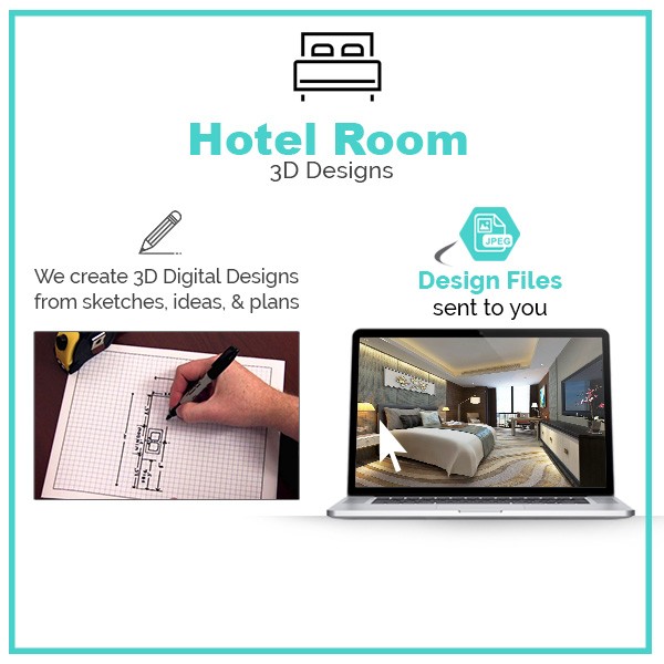 3d hotel room design