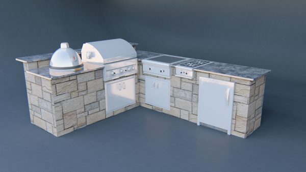 outdoor kitchen 3d model design sketchup