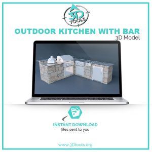 outdoor kitchen 3d model design sketchup file