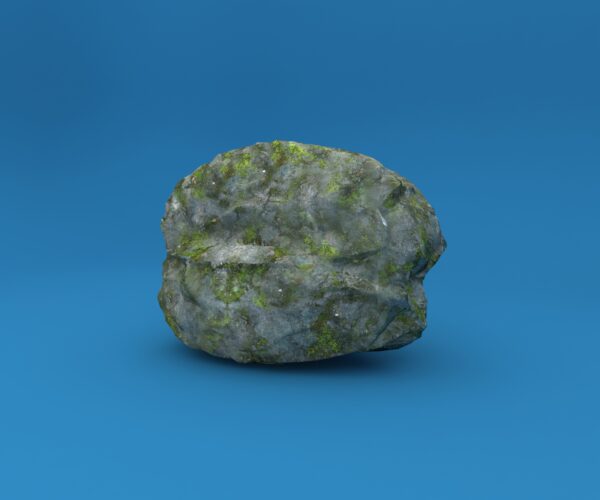 Boulder Rock with Moss and Lichen 3D model Max File