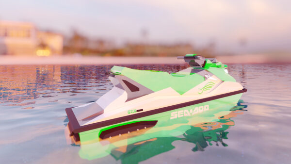 Jetski Green 3D Model