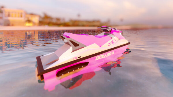 Jet ski Pink 3D Model