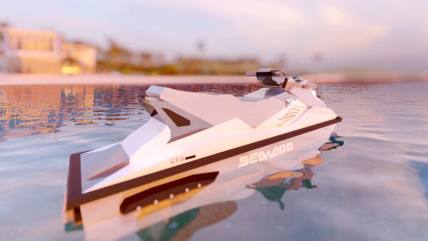 Jet ski Silver 3D Model