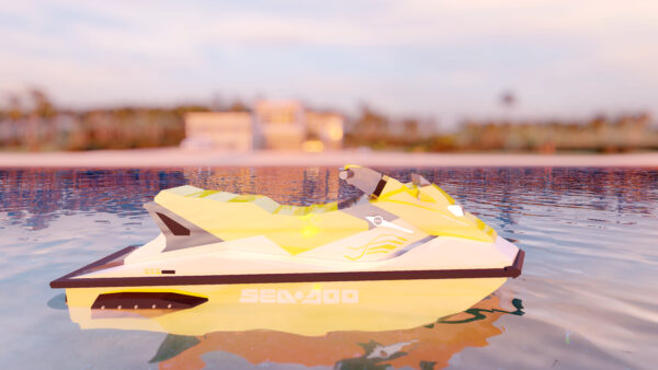 Jet ski Yellow 3D model Max File