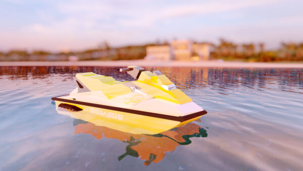 Jet ski Yellow 3D Model