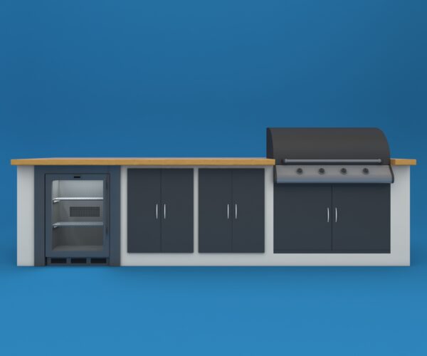 Kitchen With Butcher Block Counter 3D Model