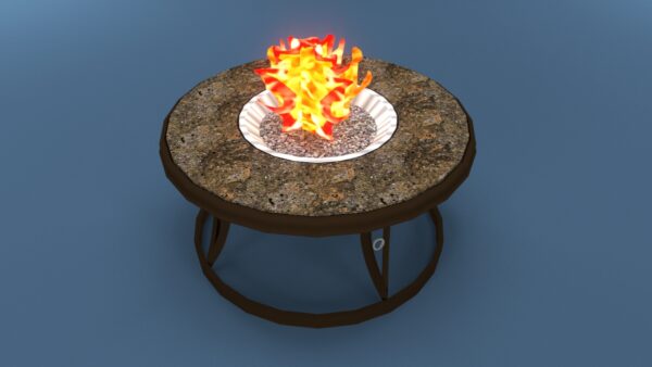 Round Steel Fire Pit 3D model Max File