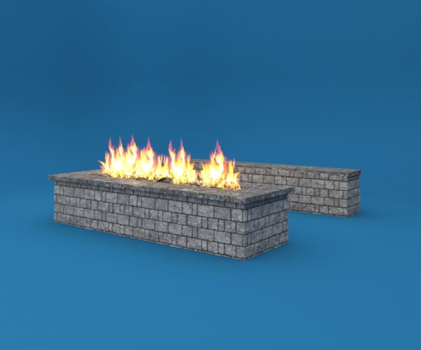 Squared Fire Pit 3D model Max File