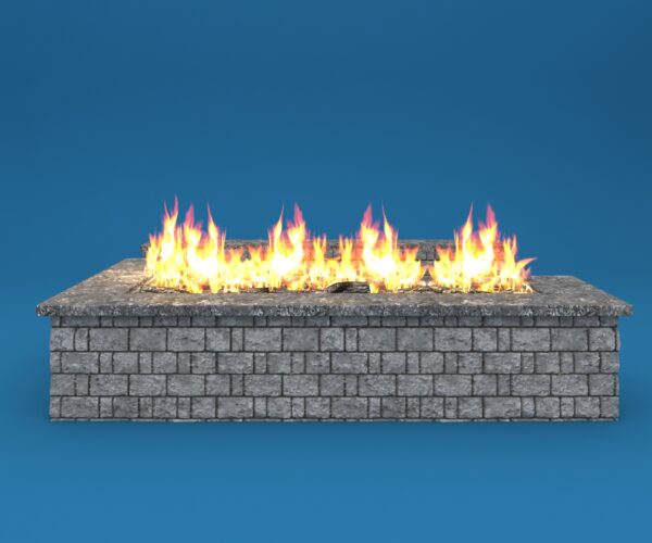 Squared Fire Pit 3D Model