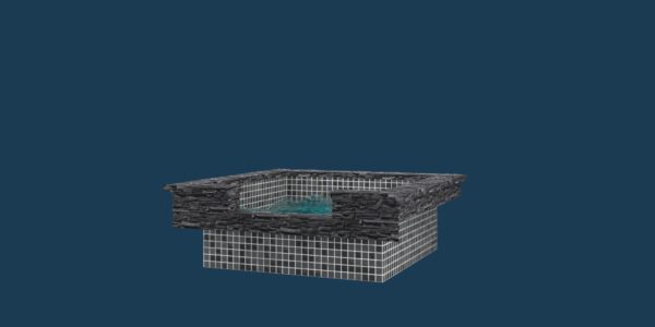 Stone Hot Tub 3D model Max File