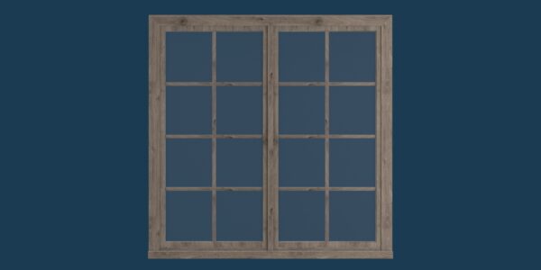 Wood Frame French Window 3D model instant download 3D tools OBJ 3DS Max File