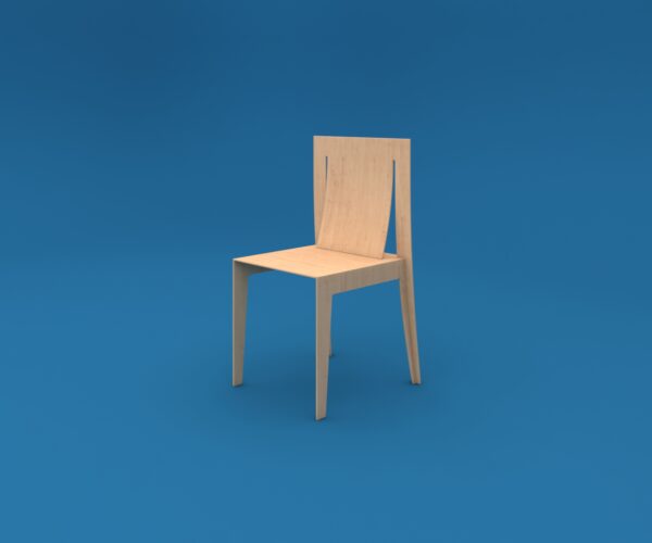 Wooden Dining Chair 3D model Max File