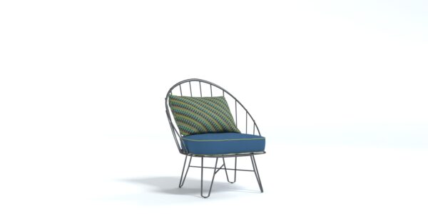 Metal Chair 3D Model with Cushion and Pillow 3D model instant download 3D tools OBJ 3DS Max File