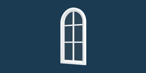 Multi Pane Arch Window 3D model Max File