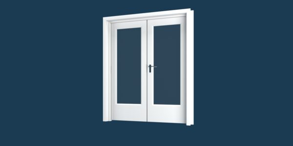White Double Front Door 3D model Max File