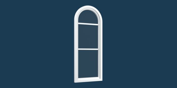 White Double Pane Arch Window 3D model instant download 3D tools OBJ 3DS Max File
