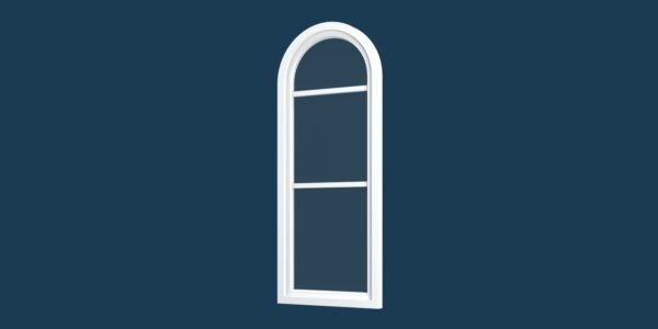 White Double Pane Arch Window 3D model Max File